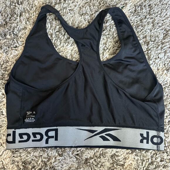 Reebok Black Sports Bra XL Extra Large - Picture 4 of 8